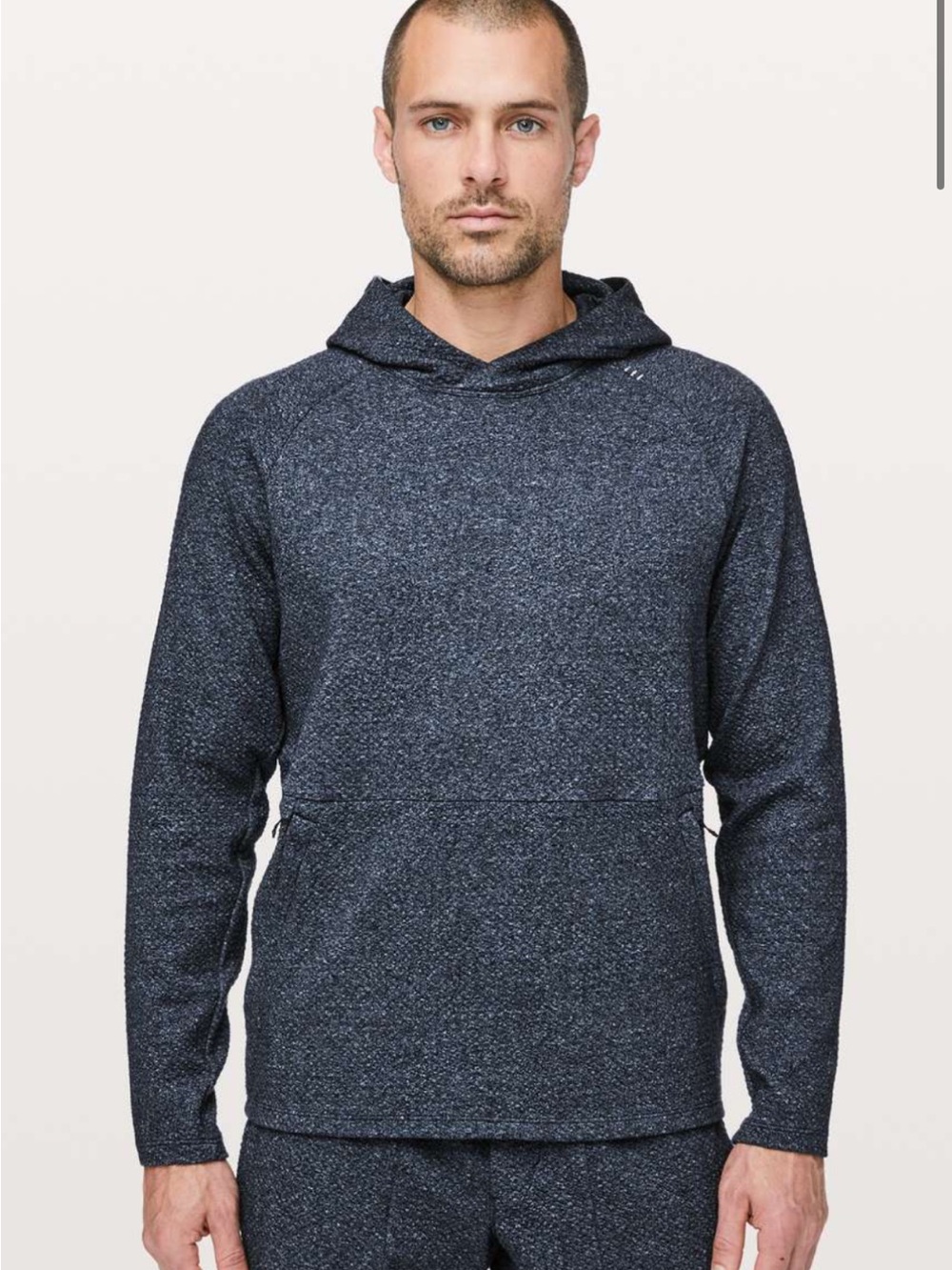Lululemon At Ease Hoodie
Heathered Speckled Jet Blue / Black